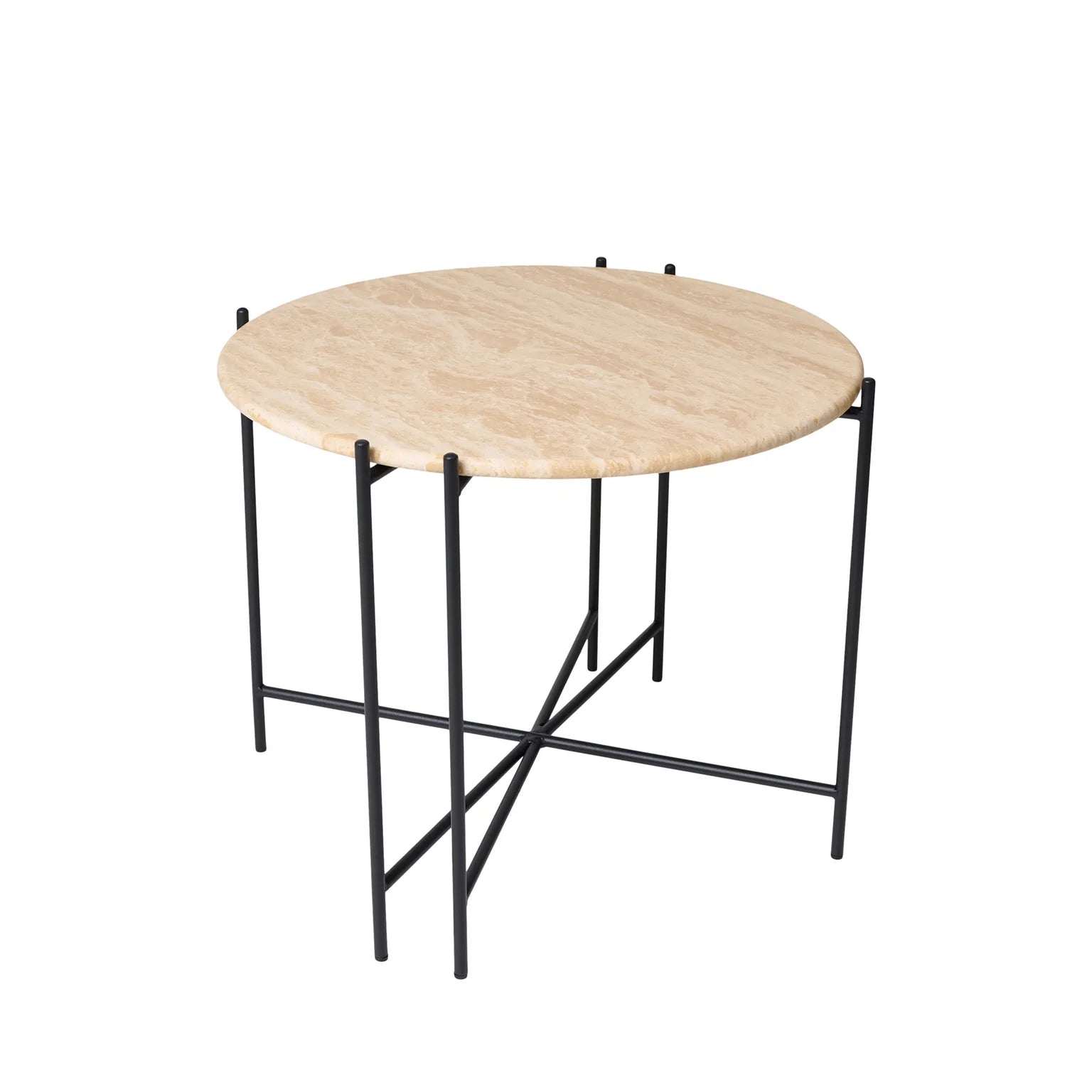 Viola III Sofatisch aus Travertin Ø60